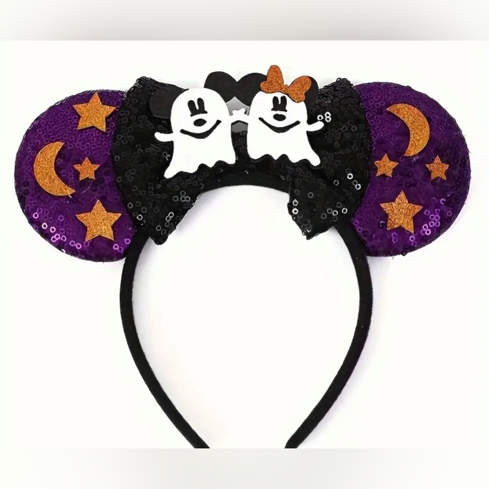 Disney Inspired Halloween ears Mickey and Minnie Ghosts